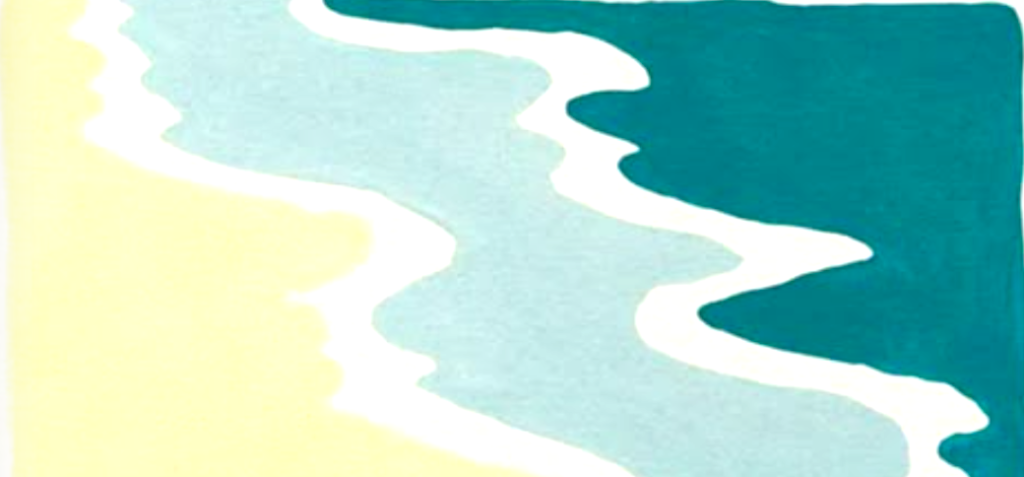 Illustration stylisée de la mer et du sable représentant la côte oléronaise.