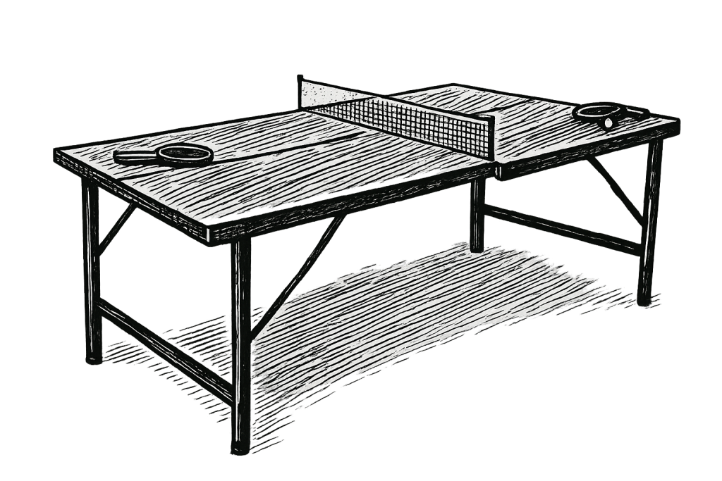 Table de ping-pong disponible à la maison Le Bout au Vent sur l’île d’Oléron.